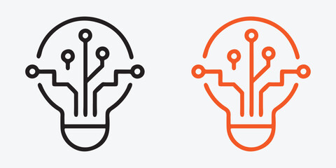 Innovative Technology Idea Icon. Futuristic Tech Idea Icon. Bright Technology Innovation Icon.