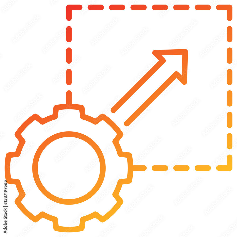 Poster Scalability Line Gradient Icon