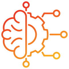 Machine Learning Line Gradient Icon