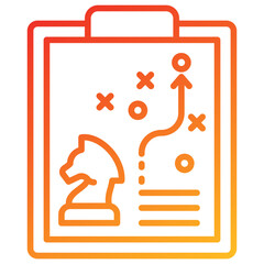 Strategy Line Gradient Icon