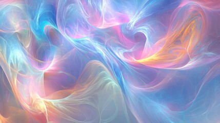 Obraz premium Ethereal Pastel Hues: Abstract Dreamscape of Light and Shadow Blend