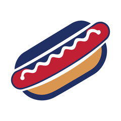 hot dog and mustard vector illustration