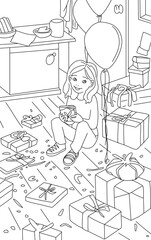 girl receiving a gift