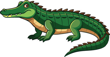 Fototapeta premium A wild animal Crocodile vector art illustration