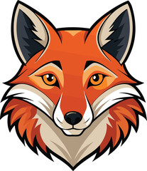 Obraz premium A fox head vector art illustration 