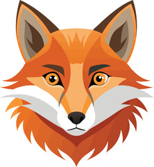 Obraz premium A fox head vector art illustration 
