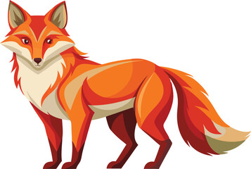 Obraz premium A cunning animal fox vector art illustration