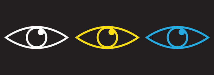 Obraz premium vector eye icon for visible and invisible passwords eps 10 