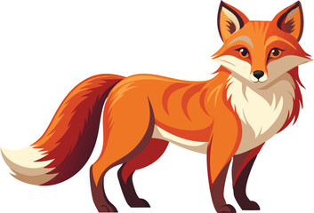 Obraz premium A cunning animal fox vector art illustration