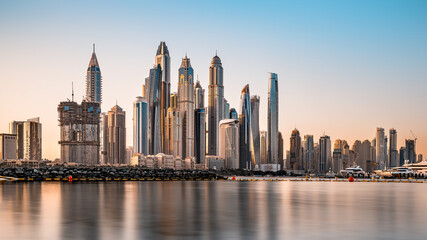 early morning at jumeirah beach, dubai