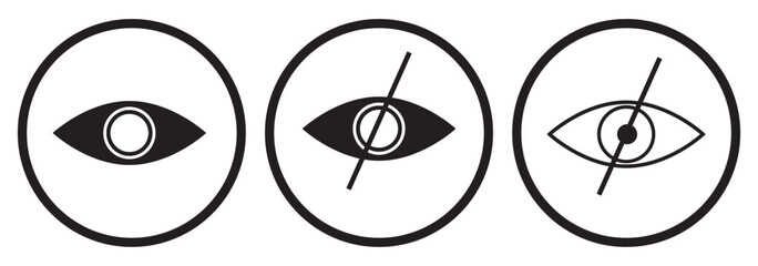 eye icon set. eyesight symbol , eye, view, vision icons in flat style eps 10 