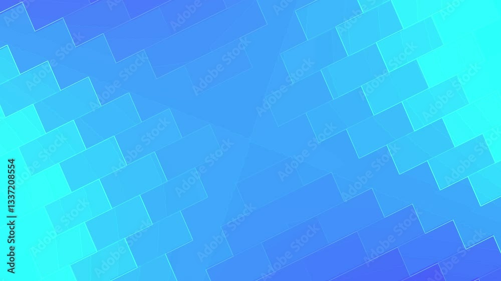 Poster an abstract background featuring scattered blue squares, creating a modern and dynamic visual effect