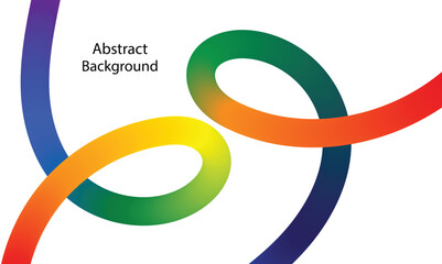 Obraz premium Abstract Colorful Background with Dynamic Gradient Lines.Cool and fun design elements. Vector 3D Curve Ribbons. Wavy Rainbow Graphic Design.