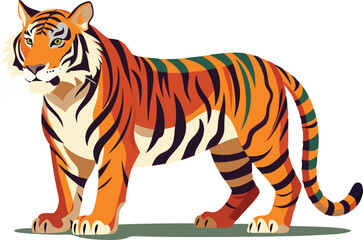 Obraz premium A realistic tiger vector art illustration