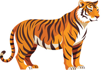 Fototapeta premium A realistic tiger vector art illustration