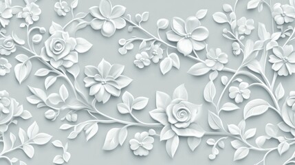 Elegant Floral Relief Pattern