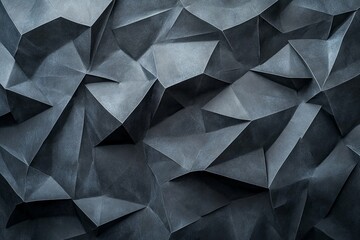 Fototapeta premium A dark blue paper artwork of intricate geometric folds and angles