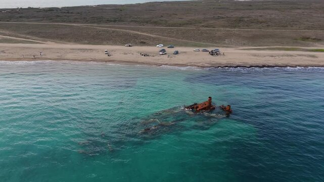 Paralia epannomi in greece shipwreck navagio