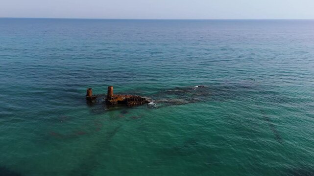 Paralia epannomi in greece shipwreck navagio