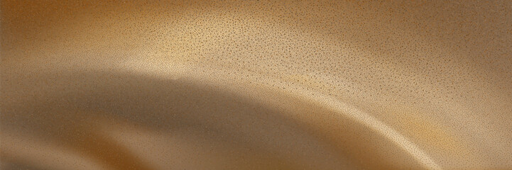 Chocolate and coffee powder, scattered cocoa on a light background. Particles of earth and dust. Brown sand texture.Top view of the cake.