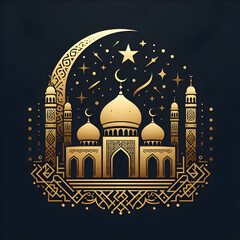 vector illustration of islamic mosque