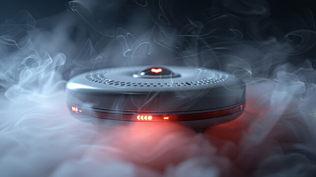 Futuristic Drone Hovers in Ethereal Smoke, Concept of Advanced Technology and Innovation, 3D Render