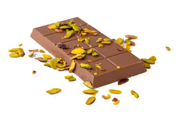 Dubai chocolate, milk chocolate filled with peanut butter and kunefe