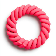 Obraz premium Charming photography of a pink hair scrunchie showcasing a plastic-free design as an eco-friendly hair tie for sustainable fashion choices and trendy hair accessories