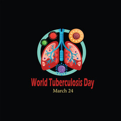 World Tuberculosis Day vector design tb awareness lungs infection 