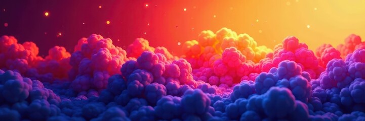 Geometric shapes, hot and cold color spectrum, vertical orientation,  hot,  blue