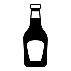 Icono plano botella de ketchup