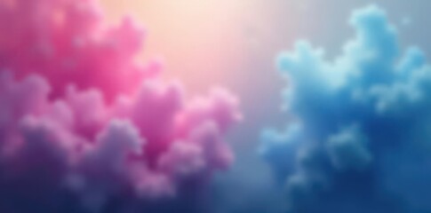 Obraz premium Blurred pink and blue blend, ethereal, painterly effect , flowing, sky