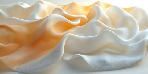 Obraz premium Draped fabric, soft waves, light background