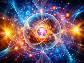 Nuclear Fusion: Birth of Elements - Conceptual Scientific Stock Photo