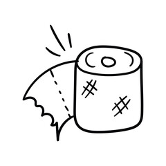 tissue line doodle icon with white background vector stock illustration