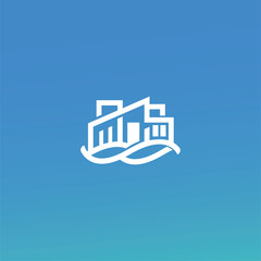 Modern BCB initial logo with beach wave elements, perfect for construction, architecture, and coastal businesses. Clean, professional design ideal for branding and real estate companies. Buy this vers