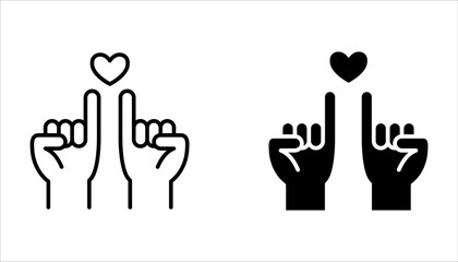 Pinky swear, or pinky promise icon set, Pinky promise friendship icon on white background