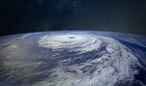 Super Typhoon, tropical storm, cyclone, hurricane, tornado, over ocean. Weather background. Elements of this image furnished by NASA.