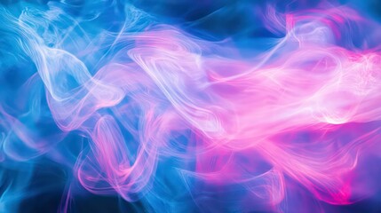 Abstract of blue and pink light streaks, representing technology and data
