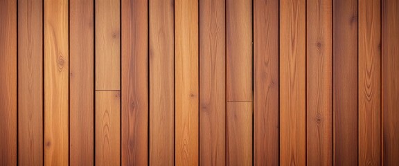 Obraz premium Rich brown wood plank wall, vertical grain texture, wood, cottage