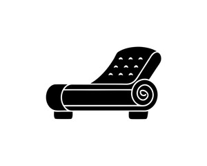 creative details Sunbed Icon vector illustration