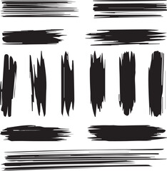 black brush strock set 