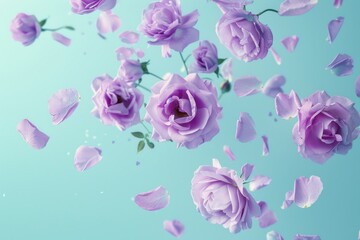 Petals roses background delicate.