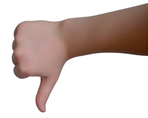 Disapproving gesture captured in a unique context of expression