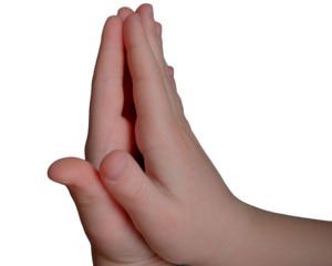 Hands joined in unity express a moment of connection and serenity