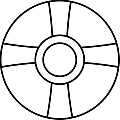 Obraz premium Inflatable rubber Ring Line Art Icon Isolated