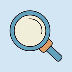 Magnifying glass vector icon on white background