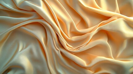 Fototapeta premium To create advertising concepts, use a cream, milk, or coffee satin backdrop featuring an abstract brown and beige design