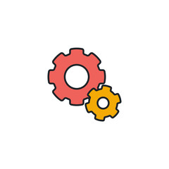 Gear Setting icon symbol vector illustration isolated on white background