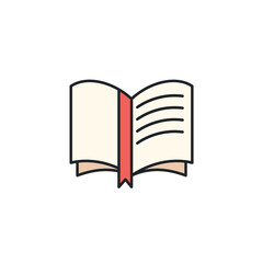 Book icon symbol vector illustration isolated on white background